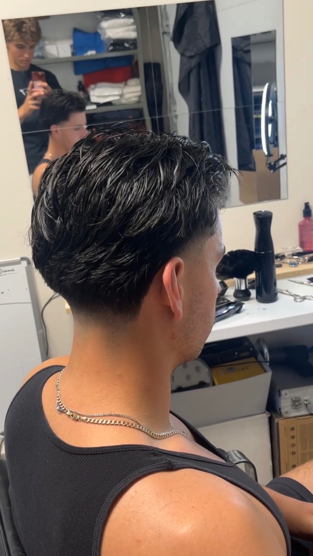 Coupe texturée avec dégradé bas réalisée chez Huet_cutz